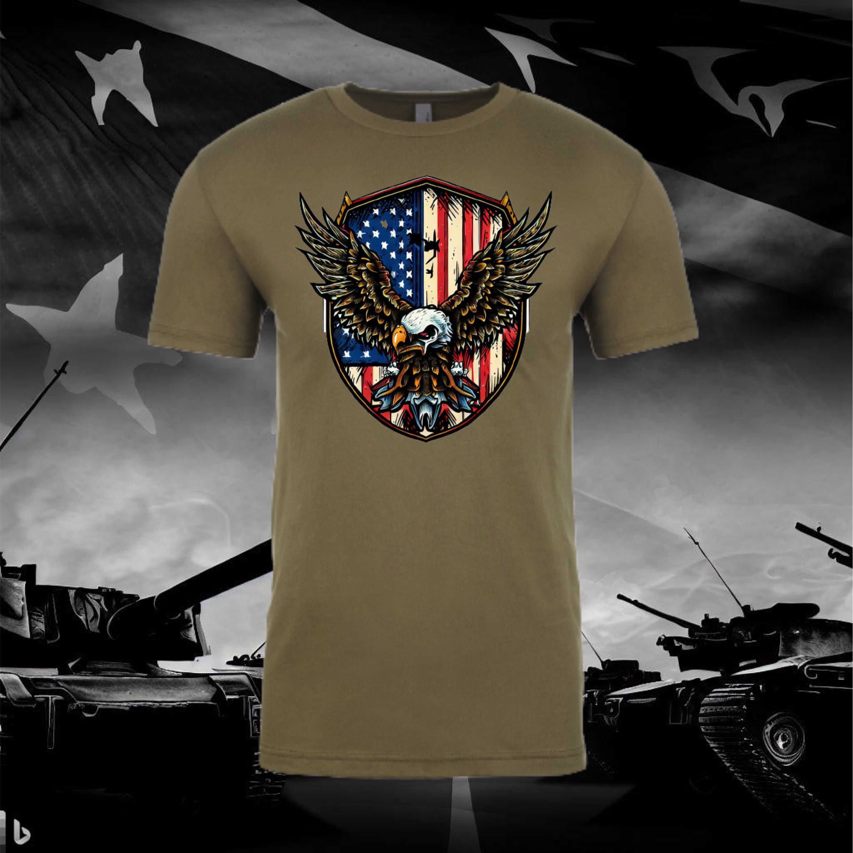 Custom military shirts personalized Coyote brown squadron shirts